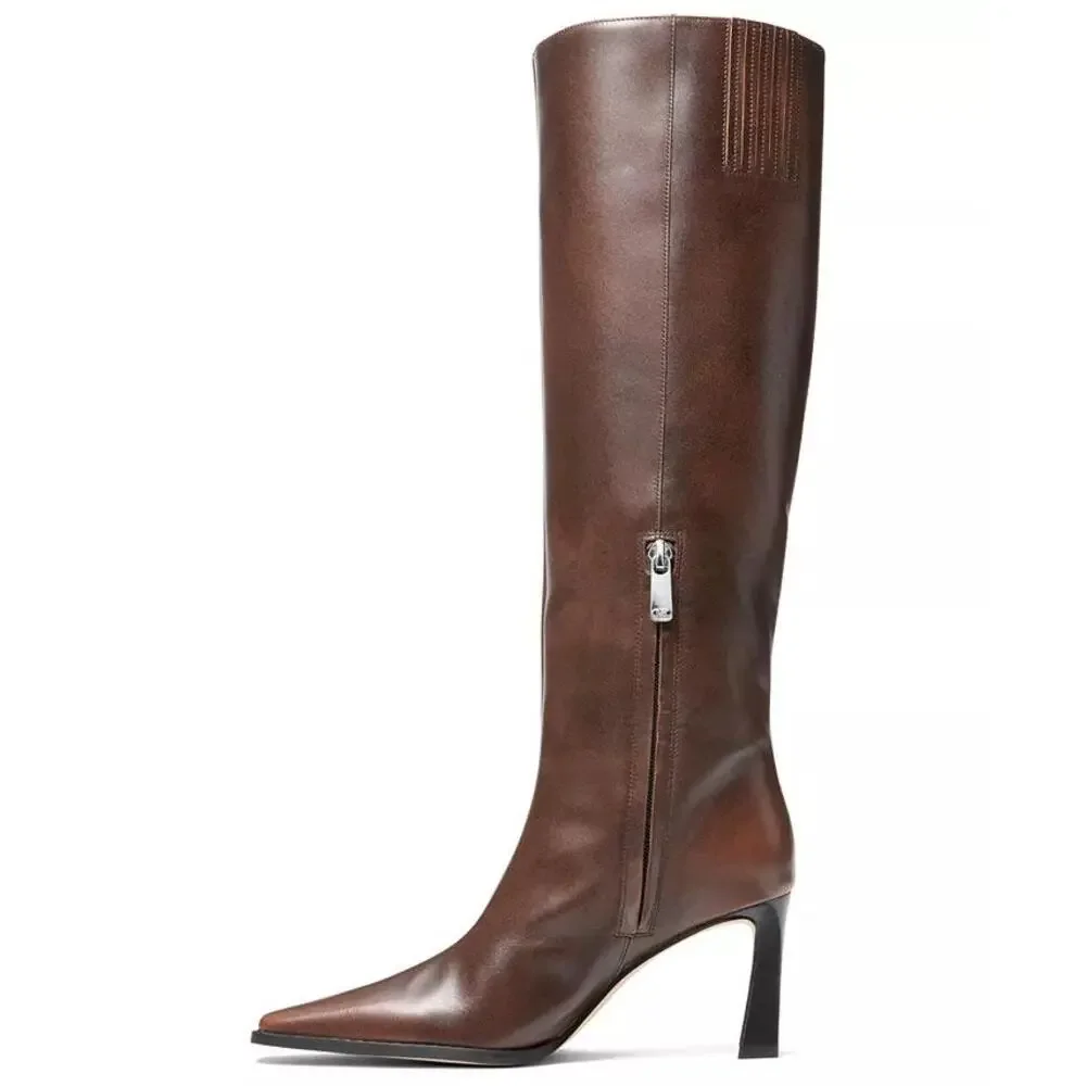 Michael Kors Women's Darrah Burnished Leather Boots Size 10 MSRP $295